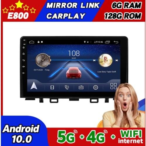 NEW 6GB ram 128GB rom 2 Din Car Radio Navigation GPS Bt Player 9 Inch Screen For KIA RIO 5 2018 Android 10 Stereo Head Unit WIFI