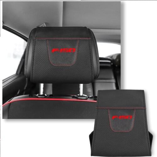 Car Styling 1pc Car Headrest Protector Cover For Ford F-150 F150 Pu Leather Interior Car Storage Bag Auto Accessories