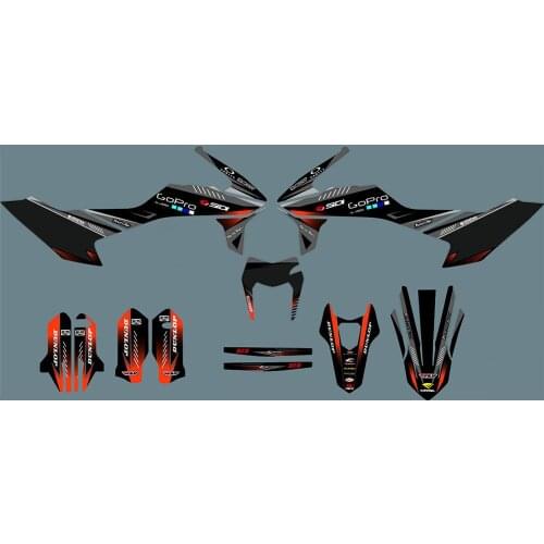 Free custom numbers names Team Graphics Backgrounds Stickers DECALS 3M For KTM SMCR SMC 690 2019 2020 SMC R 690 SMC 2020 2019