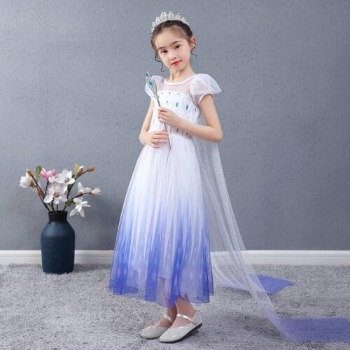 Children Birthday Party Prom Evening Infant Long Summer Dress Snow 2 Cosplay Fancy Tutu Princess Kid Vestidos Baby Girls Clothes