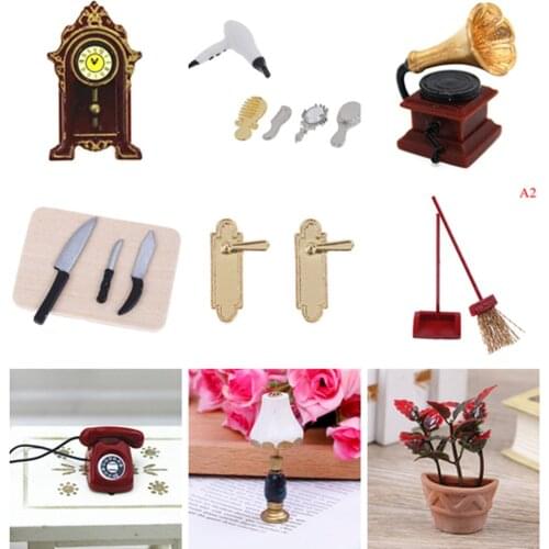 Diy miniature Bathroom House Doll Accessories Kids Toy Building Kits Mutlti Styles Scale 1/12 1:12