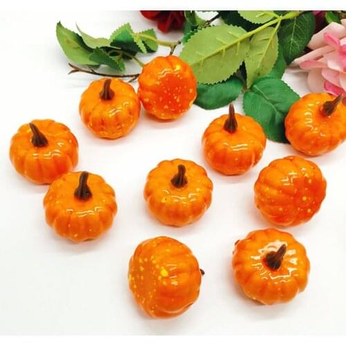 Artificial Mini Fake Pumpkins For Halloween Decorations Small Cute Realistic Pumpkin Fall Harvest Thanksgiving Party Decorations