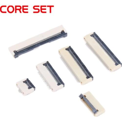 10Pcs FPC Connector socket FFC 0.5MM Clamshell Bottom Contact Type 4P 6P 8P 10P 12P 14P 16P 18P 20P 24P 26-40P FPC Connector