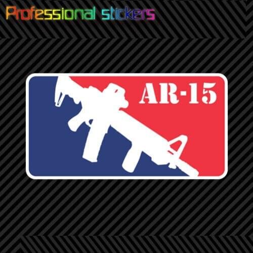 M-16 AR-15 Sticker Die Cut Decal M16 AR15 Major League Self Adhesive Vinyl Stickers for Motos, Cars, Laptops, Phone