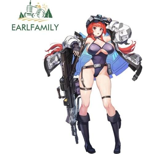 EARLFAMILY 13cm x 9.3cm Cute Car Stickers for Last Origin Car Styling Waterproof Bumper Trunk Window Decals Car Decoration