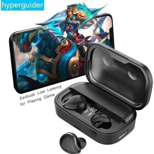 Hyperguider TWS Earbuds for Game Low Latency Binaural HIFI Stereo Headset Automatically Pair Touch Remote Control SE-10