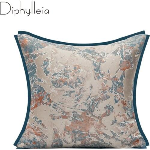 Diphylleia Abstract Marble Square Cushion Cover High Quality Jacquard Modern Minimalist Sofa Throw Pillow Case Contemporary Art