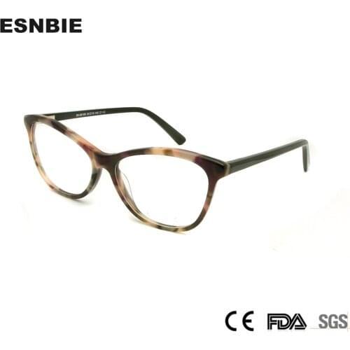 Italy Acetate Ladies Cat Eye Glasses Frames For Women Spectacles Frame Myopia Glasses Oculos De Grau Feminino