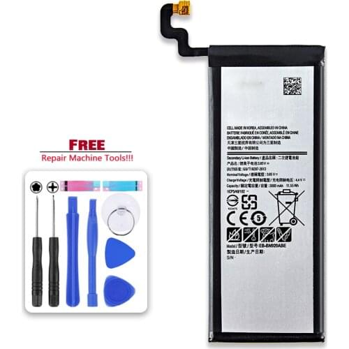 Original Kikiss For Samsung Note5 EB-BN920ABE 3000mAh Battery For Samsung GALAXY Note 5 N9200 N920t N920c Note5 SM-N9208 Bateria