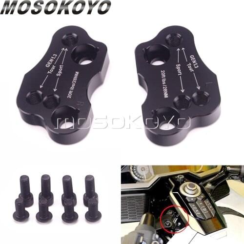 Handlebar Riser Pad Sport/Tour Relocation Adapter for Honda Goldwing GL 1800 2018 2019 GL1800 Black Handle Bar Clamp Extension