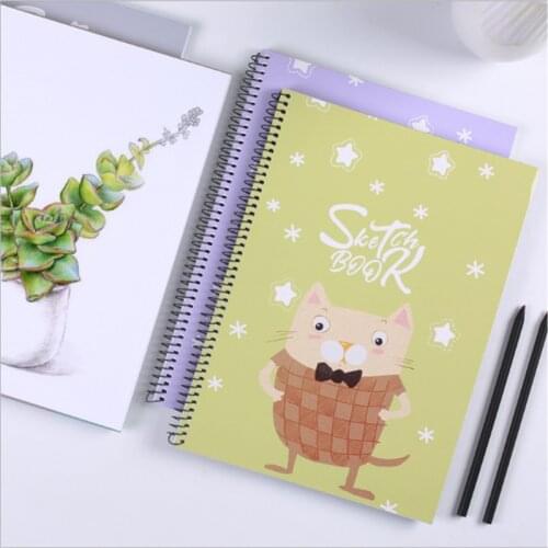 Portable Sketchbook Cartoon Notebook for Drawing Painting Graffiti Blank Paper Sketch Diary Book Memo Pad Gift School Supplies