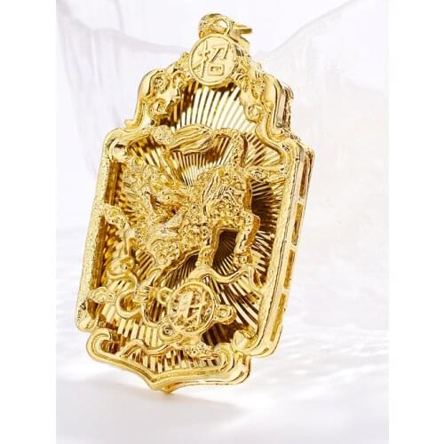 Luxury Mens 14K Gold Pendant for Wedding Engagement Anniversary Jewelry Gifts Delicate Necklace Pendant Not Chain Not Fade