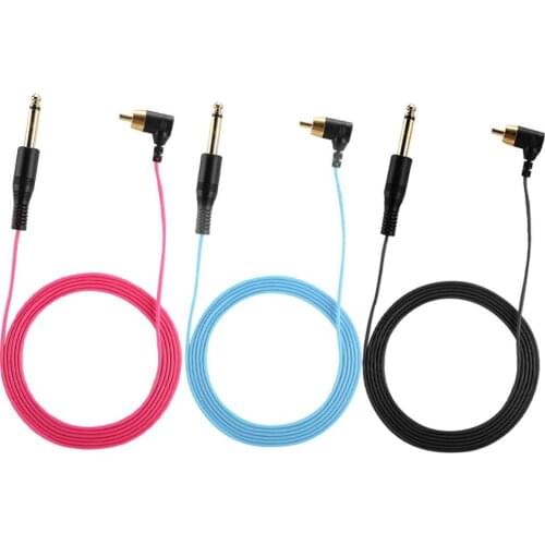 Silicone Tattoo Hook for Straight RCA Interface Tattoo Machine Power Supply Accessories Clip Cord Line Wire Cable Connector