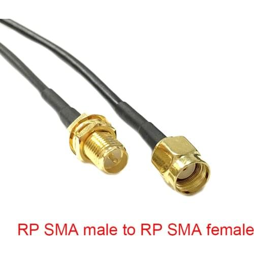 WIFI antenna extension cable RP SMA male plug to RP SMA female jack nut pigtail adapter RG174 10cm/15cm/20cm/30cm/50cm/100cm