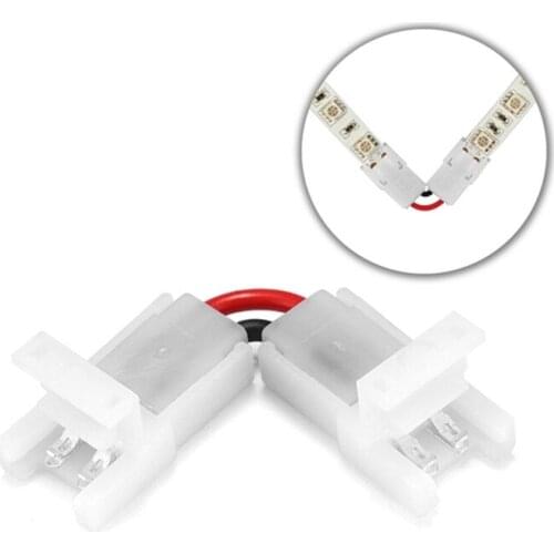 LED Strip Corner Connectors 2/3/4pin Angle Adjustable Terminal Connector For 8/10mm 24V 3528 5050 SMD RGB LED Strip Light