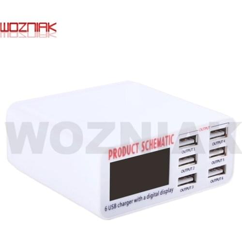 WOZNIAK 6 USB Quick Charger Charging Statio Mobile Phone for iPhone Android HUAWEI XIAOMI iPad Fast Charger Repair Tools