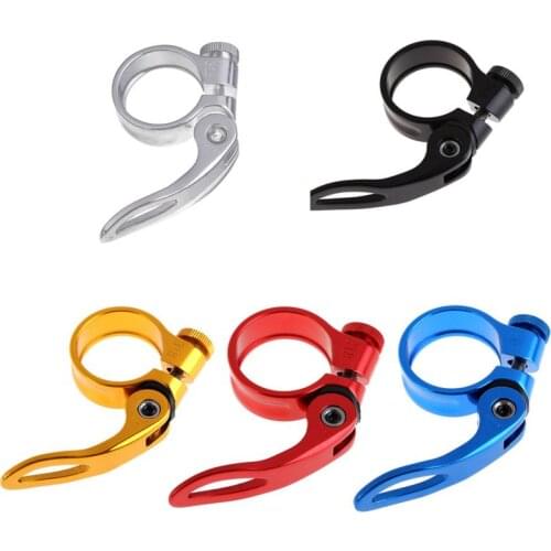 Aluminium Alloy MTB BMX Bike Seat Clamp QR Quick Release Road Fixed Gear mountain Bike Seatpost Clip Bicycle Accessories