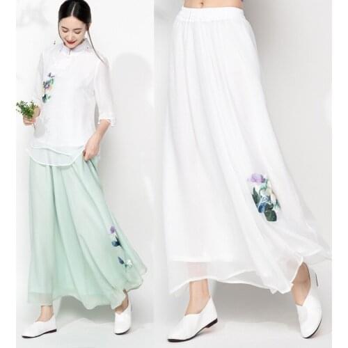 Women Yoga Pant Loose Wide Leg Embroid Quickly Dry Sweatpants Running Jogger Fitness Gym Workout Casual Meditation Tai Chi Pant