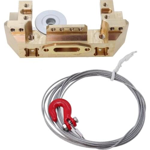 1/10 TRX4 Metal Steering Gear Front Winch Bracket Drum Trailer Hook for 1:10 Traxxas Trx-4 Accessories RC Crawler Car Parts