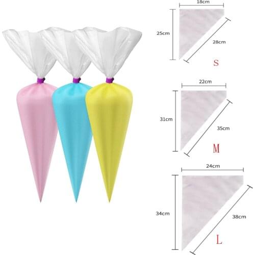 100PCS/10pc Clear Christmas Disposable Piping Bag Pastry Bag Cake Chocolate Cream Decorating Pastry Tip Tool Kitchen Accessories