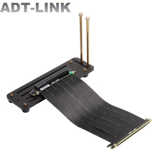 2021 PCI Express 3.0 16x Anti Interference GPU Extension Line Reverse PCIe3.0 X16 Riser Cable With Vertical Mount Bracket/Base