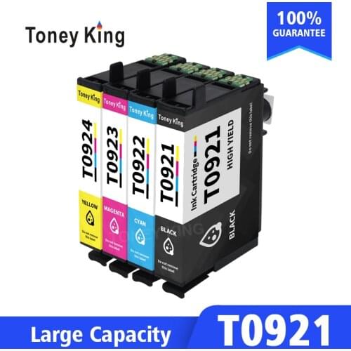 4 PCS Full Ink Cartridges for Epson Stylus T26 T27 TX106 TX109 TX110 TX117 TX119 CX4300 C91 Printer with Chip T0921 92N