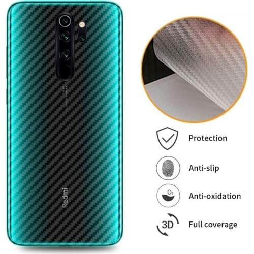 5pcs/lot 3D Carbon Fiber Back Film For Xiaomi Redmi Note 8 Pro Back Screen Protector Film Sticker For Xiaomi Redmi Note 8