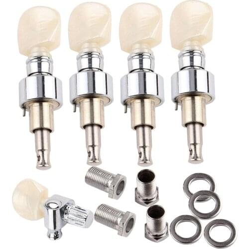 5Pcs Silver Musical Instrument Banjo Machine Heads Tuing Peg Tuner for Banjo