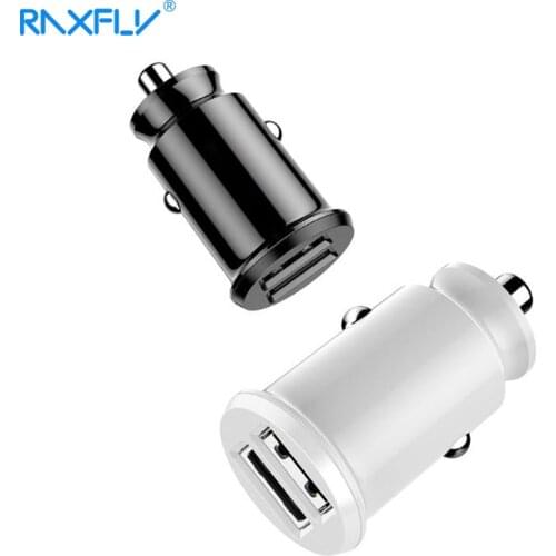 RAXFLY Invisible Mini Car Charger 4.8A Fast Charging Adapter Dual USB Phone Charger Cigarette Lighter Universal USB Car Charger