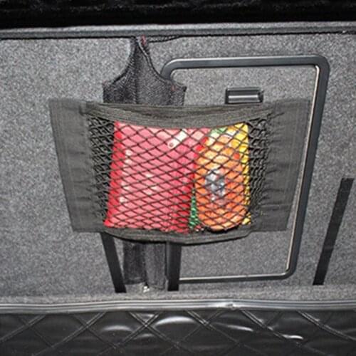 Car Trunk Seat Back Elastic Storage Mesh Net Car Styling Storage Bag Pocket Organizer Bag