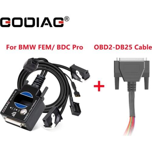 GODIAG Test Platform kEY Pro Adapter for BMW FEM/ BDC Programming with OBD2 to OBD25 Cable