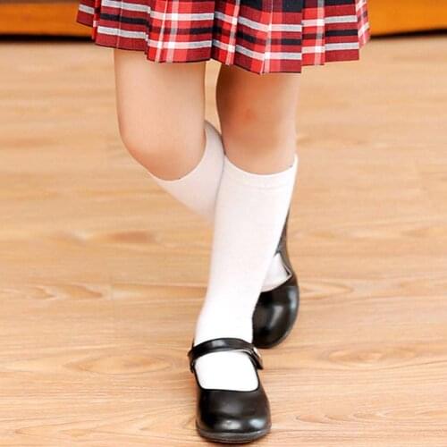 Knee High Socks Kids Boys Girls Long Tube Socks for School Uniform Children White Socks Harajuku Socks Long Student Black 1-15Y
