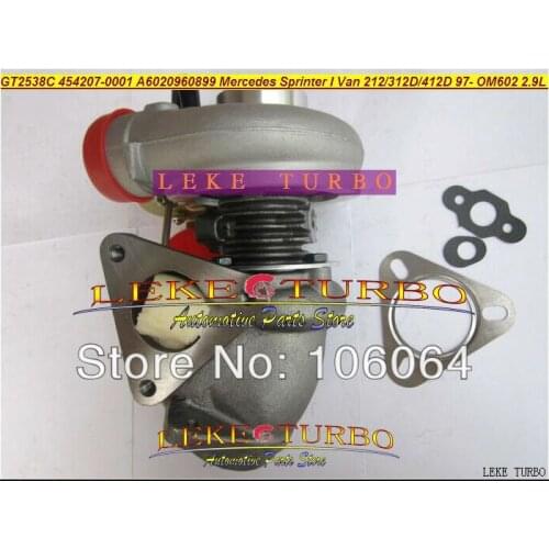 GT2538C 454207-0001 454207 454184 454184-0001 454111 A6020960899 Turbo For Mercedes PKW Sprinter I Van 212D 312D 412D OM602 2.9L