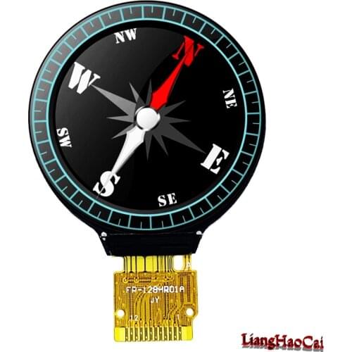 HD IPS Full View 1.28 inch circle round TFT LCD display 12 pin GCA01 all Visual Angle 8 pin 2.54 mm spacing single row welding