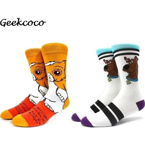 J2005 Fashion Men Woman Kid Cotton Sock Anime Funny Animals Happy Personality Crew Socks Hip Hop Skateboard Long Socks