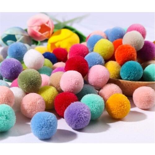 Cashmere Pom Poms Ball 15mm/20mm/25mm/30mm/40mm Pompones Soft Fluffy Plush Arts Kids Toys DIY Craft Supplies Wedding Home Decor