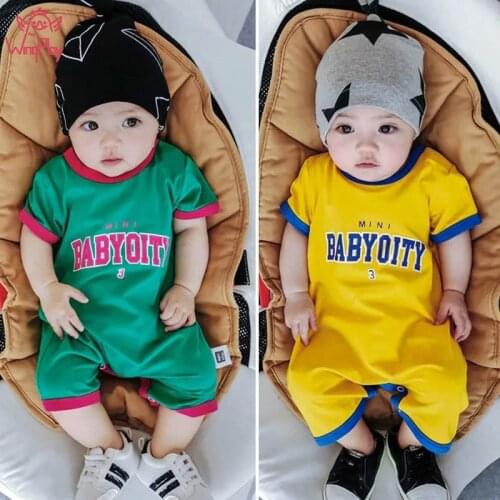 2019 Fashion Baby Clothes Newborn Baby Romper Summer Cotton Baby Romper Letter Baby Romper Jumpsuit For Boys Girls #Y
