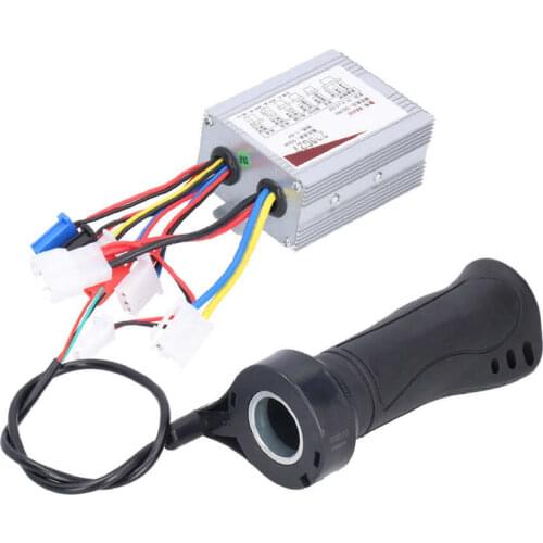 E-bike Motor Controller Kit 36V/48V 500W Electric Bicycle Brush Controller Short Cable Thumb Throttle Grip Set