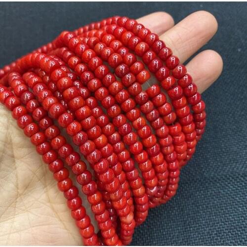 Red Coral Beads Drum Beads Artificial Coral Fashion Jewelry Necklace Diy Jewelry Making Design Handmade Accessories Wholesale