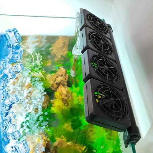 Aquarium Cooling Fan 100-240V Water Cooler for Fish Tank Water Chiller Cooling for Aquarium Shrimp/Planted Accessories Supplies