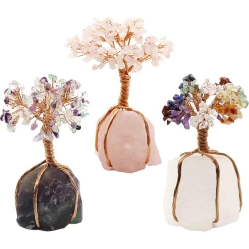 Quartz Money Tree Lucky Tree Living Room Holiday Wealth Luck Spiritual Decor