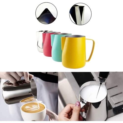 Stainless Steel Milk Frothing Cup Coffee Pull Flower Cup Barista Craft Latte Art Milk Frother Jug Espresso Pots Coffee Tools