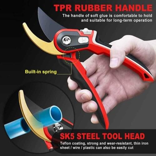 Newest Pruning Shears Garden Scissors Tree Trimmers Multifunctional Pruning Shears Rust Proof Stainless Steel Gardening Tool