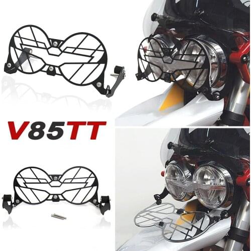 NEW V85TT Motorcycle Headlight Protector Grille Guard Cover Protection Grill For Moto Guzzi V85 TT Can a Folding Accessories