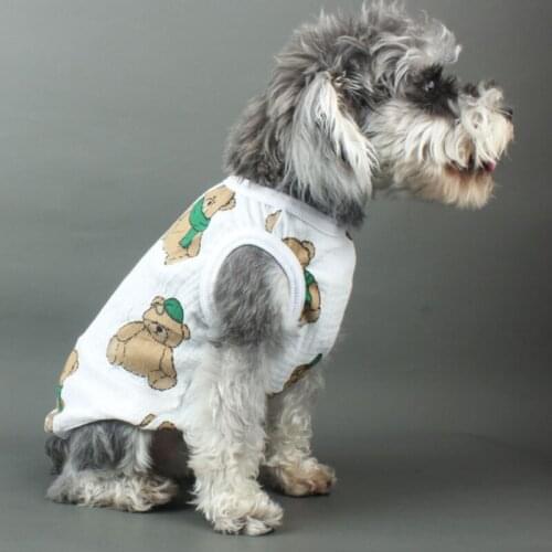 Pet clothes for small dogs cats spring summer Thin breathable vest T-shirt collar satchel cat dog clothing for chihuahua teddy