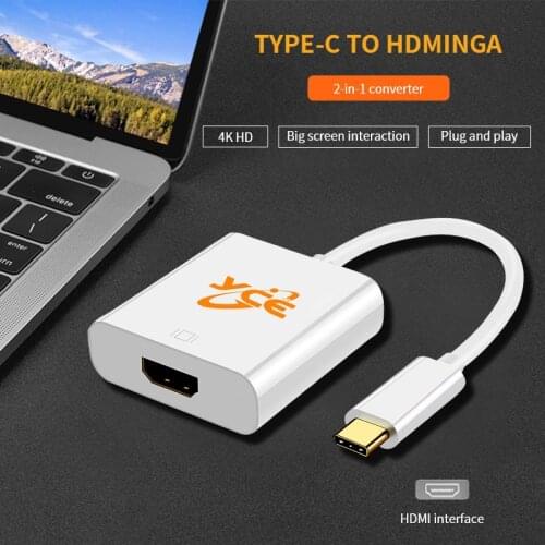 USB-C/M TO HDMI/F 4K 30HZ ABS Material Male to Female Type C to HDMI Compatible Adapter for PC Computer TV Display Phone