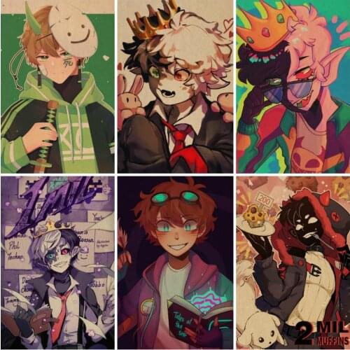 Dream Smp Retro Posters Anime Posters Canvas Painting Wall Poster Wall Decor Wall Art Picture Photos for Childrens Room Decor