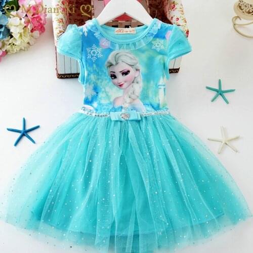 Girl Dresses Summer Brand Baby Kid Clothes Princess Anna Elsa Dress Snow Queen Cosplay Costume Party Children Clothing New Years