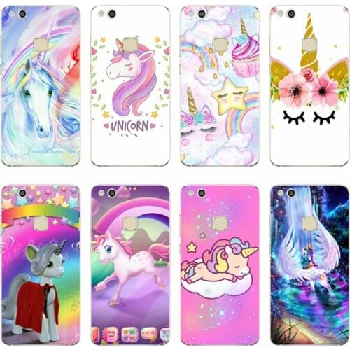 Rainbow Lovely Unicorn Cover Soft Silicone TPU Phone Case For Huawei Mate 9 Por P9 P10 P20 Plus P9 P10 P20 Lite Mate 10 Honor 9