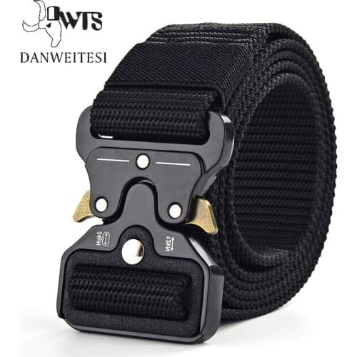 [DWTS] Men Belt Male Tactical mens belt military Canvas Belts big size Outdoor Tactical Military Nylon Belts Army ceinture